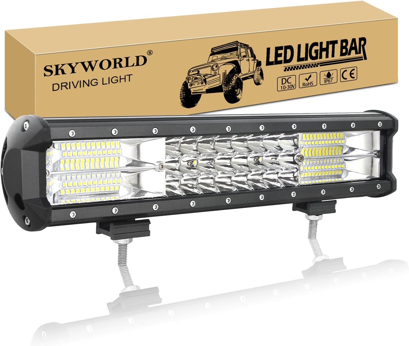 10inch Slim LED Light Bar Spot Flood Combo Work SUV Boat Offroad Driving ATV 4WD - Foto 6