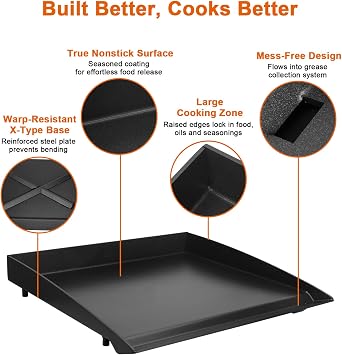 Cast Iron Griddle Top for Royal Gourmet GD401 GD402 GD403