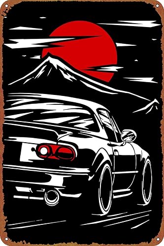 Mazda MX5 Miata - Cartel de metal para pared, divertido letrero de hojalata vintage, cartel de pared para cafetería, bar, restaurante, supermercado,