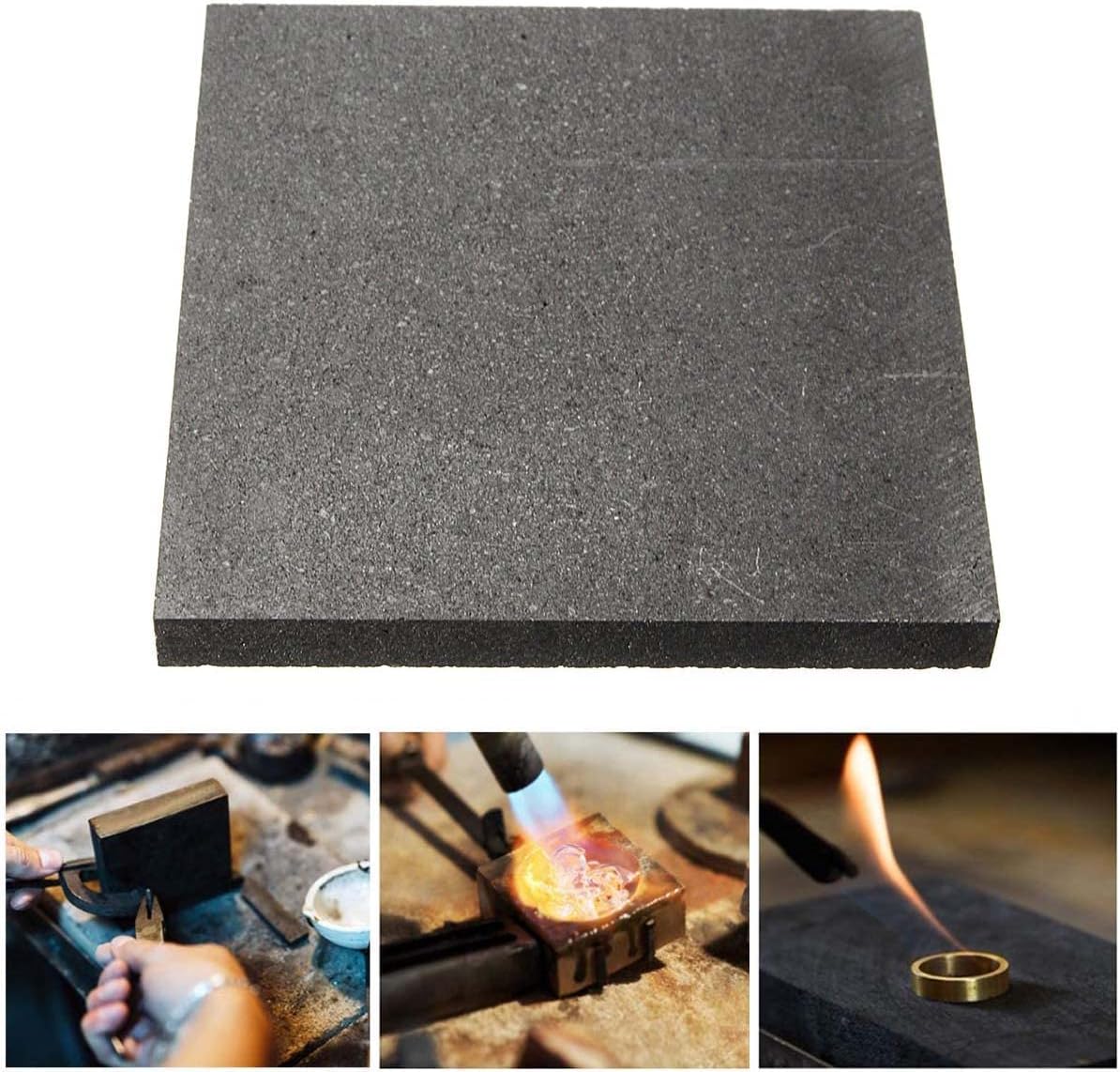 99.99% Pure Graphite Ingot Graphite Electrode Rectangle Plate Sheet, Block EDM Graphite Plate Milling Surface (100mm x 100mm x 10mm)