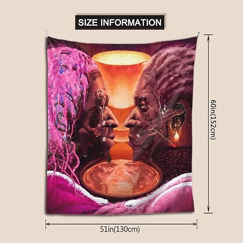 Miniatura 4 de MaryAPerez Tapiz de pared de 60 x 51 pulgadas, para colgar en la pared, para dormitorio, sala de estar, dormitorio, decoración del hogar