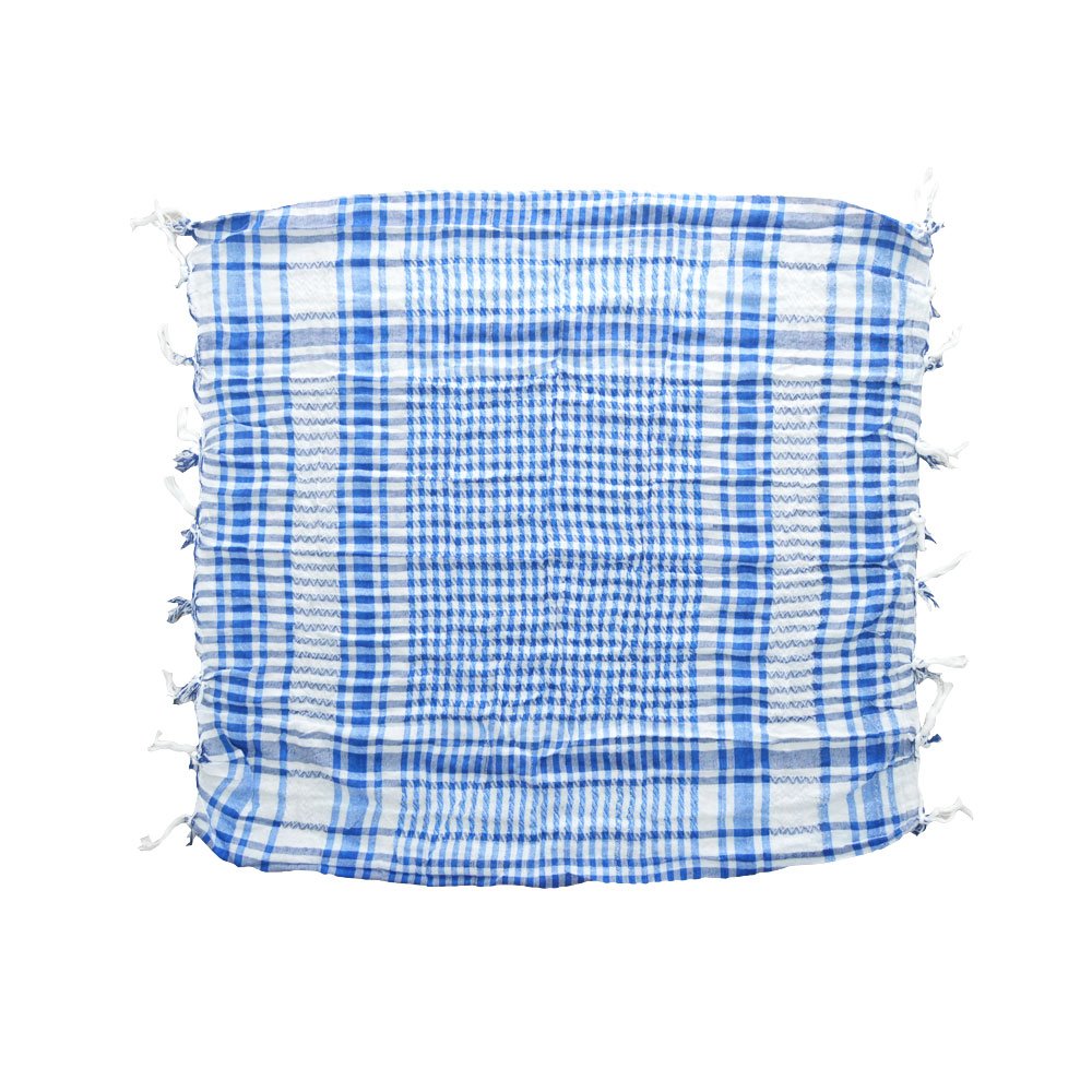 Foulard Palestinien (keffieh) Coton Noir Et Vert Olive Motifs étoiles - 95x95 Cm, Neuf