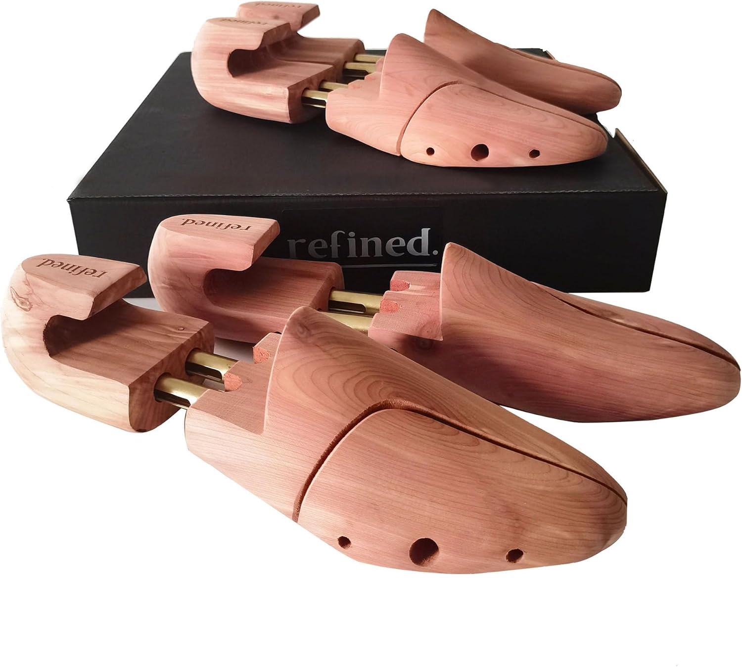 Refined.Cedar Shoe Tree Red Cedar Wooden Shoe Trees with Twin Tubes,Men's Twin Tubed Shoe Trees 6-16Sizes shoe tree wood