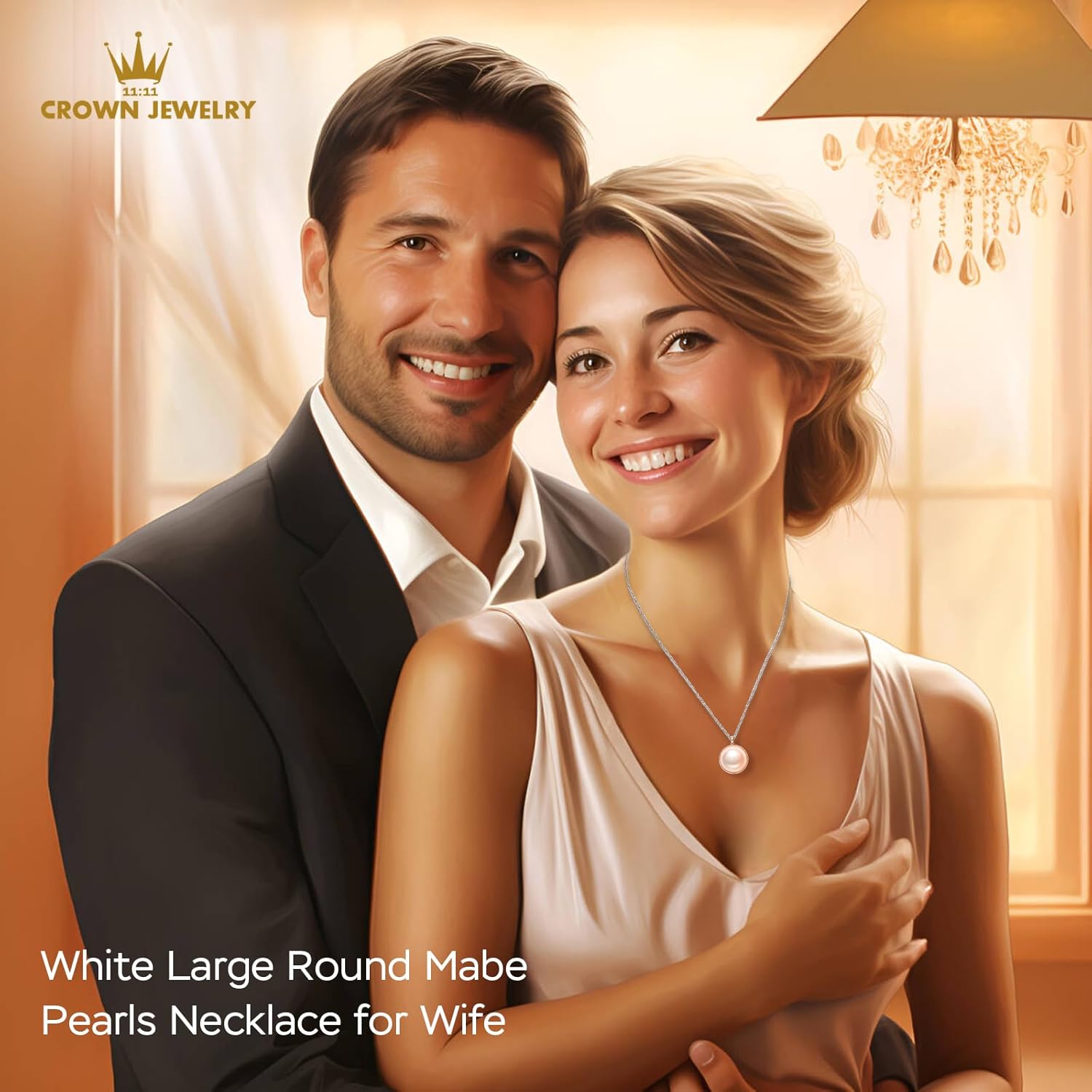 Gifts for Wife Women Anniversary -Mabe Pearl Necklace -Mom Girlfriend Her Fine Jewelry Mothers Day Valentines Christmas Birthdays Gift - Image 5