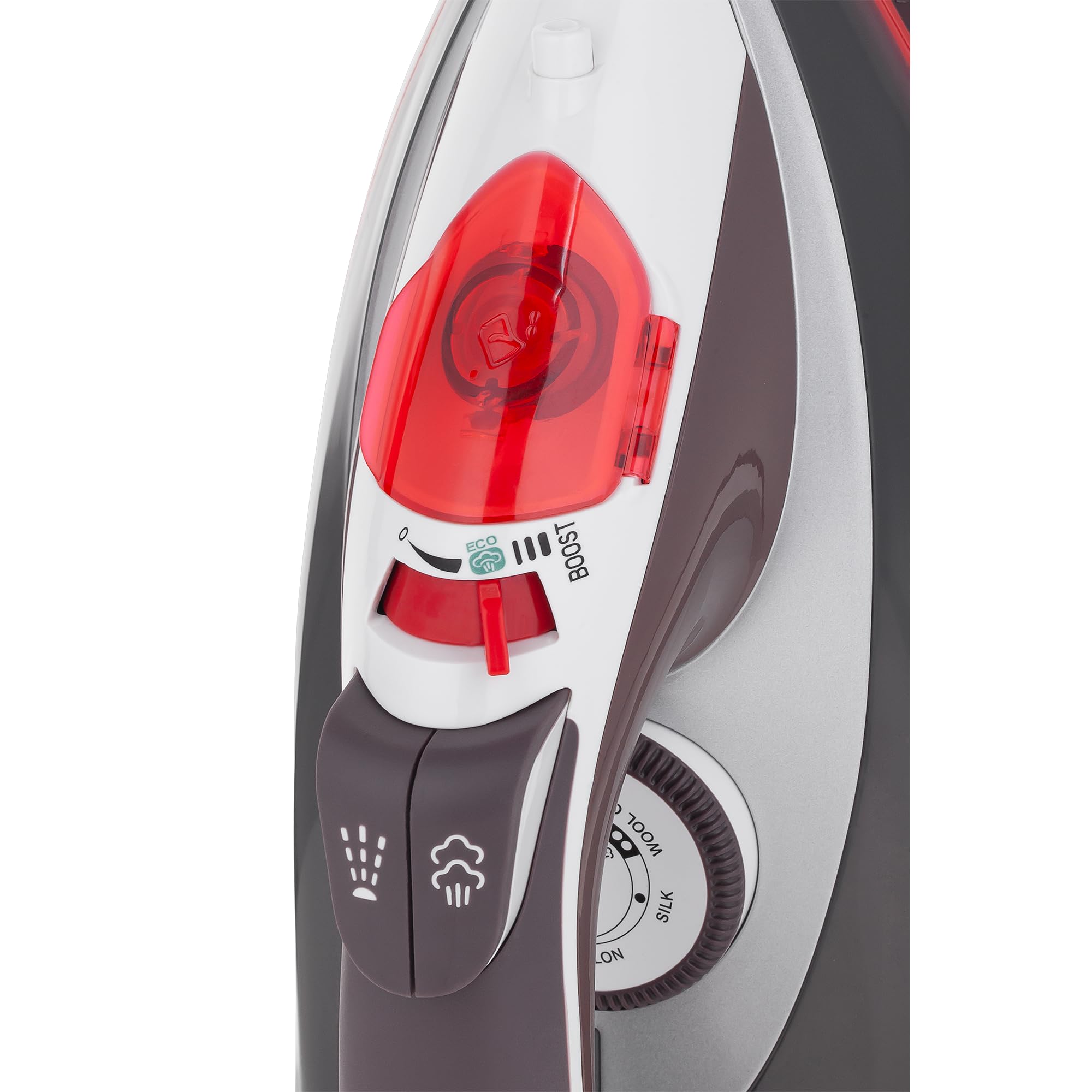 Teesa Żelazko Parowe Slide Precision 3000 W Prasowanie w Pionie i na Sucho Spryskiwacz Automatyczne Wyłączanie Czerwono-biało-szare TSA2011