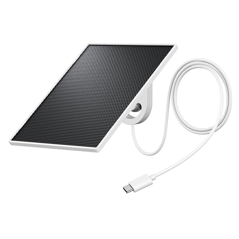 Painel Solar de 3 W para Câmera Externa sem Fio GALAYOU, USB, Cabo de 2,13 m, IP65, Branco (Sem Câmera)