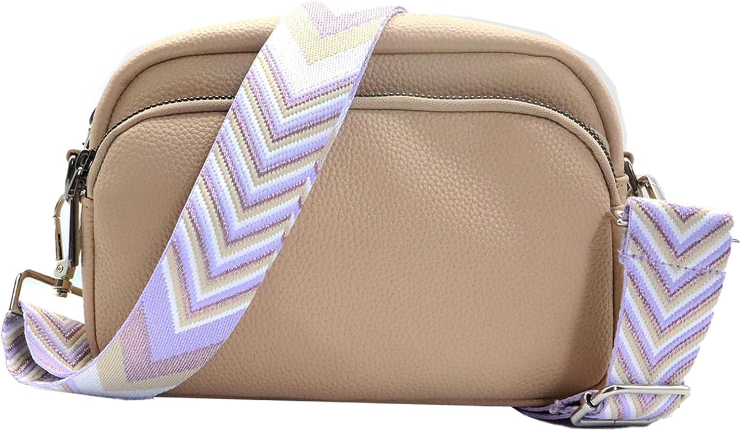 Adjustable Purple Purse Strap - 1.5" Wide Handbags, Camera, Guitar, Phone & Crossbody Bag Replacement Shoulder Straps(Silver Hardware)