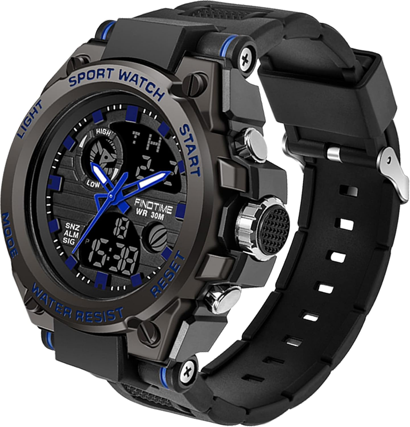 findtime Herren Sportuhr Armbanduhr Militär Digitahl Analog Uhr Männer mit Alarm Stoopuhr Timer Elek… findtime Herren Sportuhr Armbanduhr Militär Digitahl Analog Uhr Männer mit Alarm Stoopuhr Timer Elek…