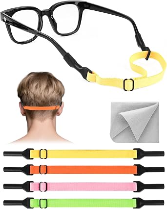 BILIONE Upgrade Glasses Strap for Sports No Tail Adjustable Sunglasses Strap for Men, Kids, Boys, Elastic Eyeglasses Headband