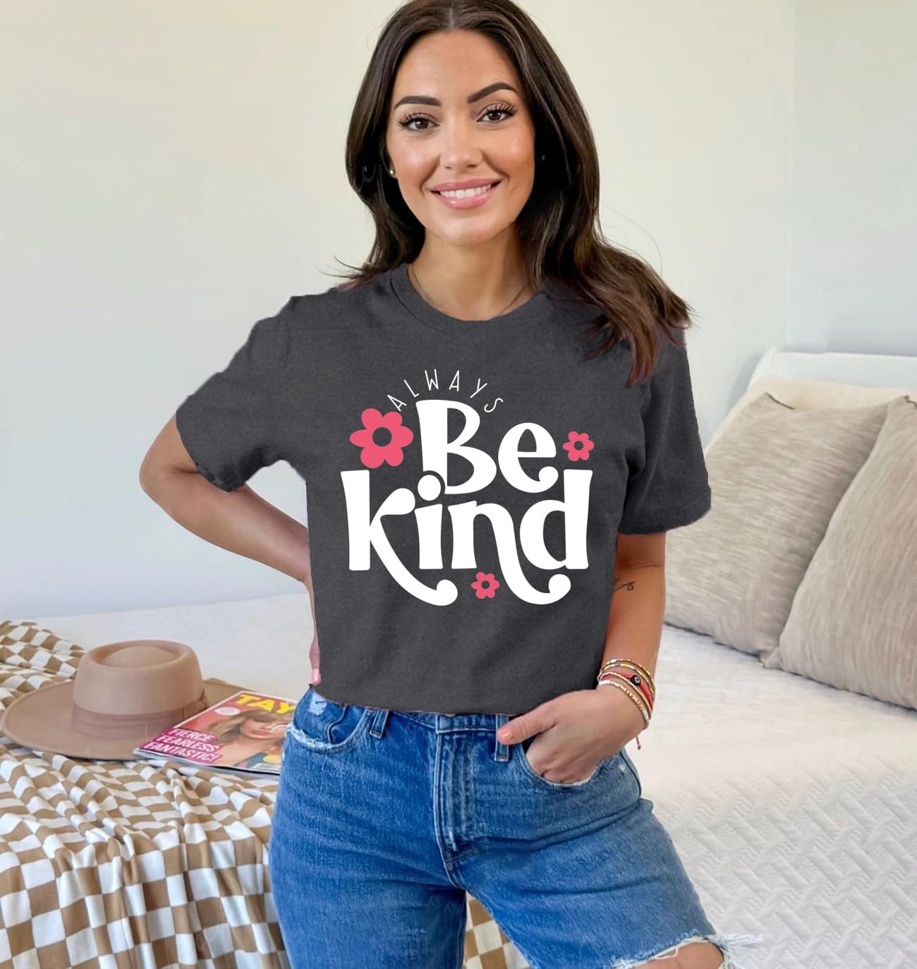 Be Kind Shirt for Women Kindness Teacher T-Shirt Inspirational Teacher Tee Tops - Image 2