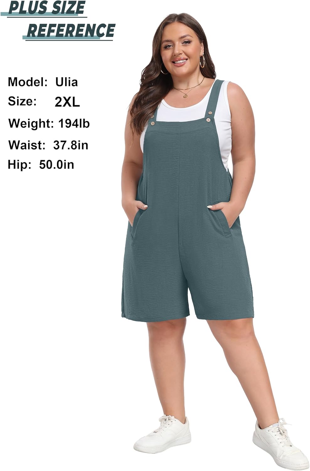 Lepunuo Rompers for Women Summer Boho Loose Fit Sleeveless Short Jumpsuits Overalls Vacation Outfits - Image 5