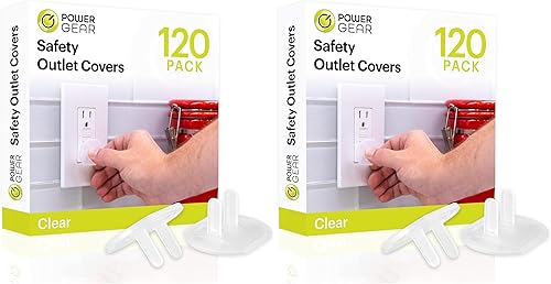 Miniatura 8 de Power Gear - Tapas de salida a prueba de bebés y niños, cubiertas de enchufes a prueba de niños para tomas de corriente eléctricas, fácil