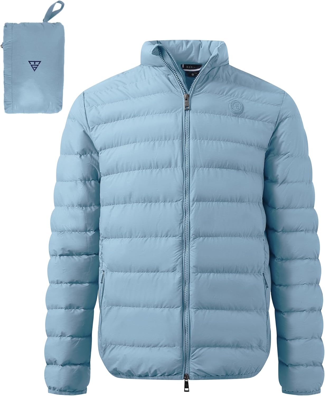 M MAELREG Mens Puffer Jacket Lightweight Golf Packable Coats Water-Resistant Windproof Insulated Down Winter Jackets for Men