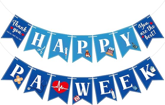 Qttier Happy PA Week Banner, Pre-strung