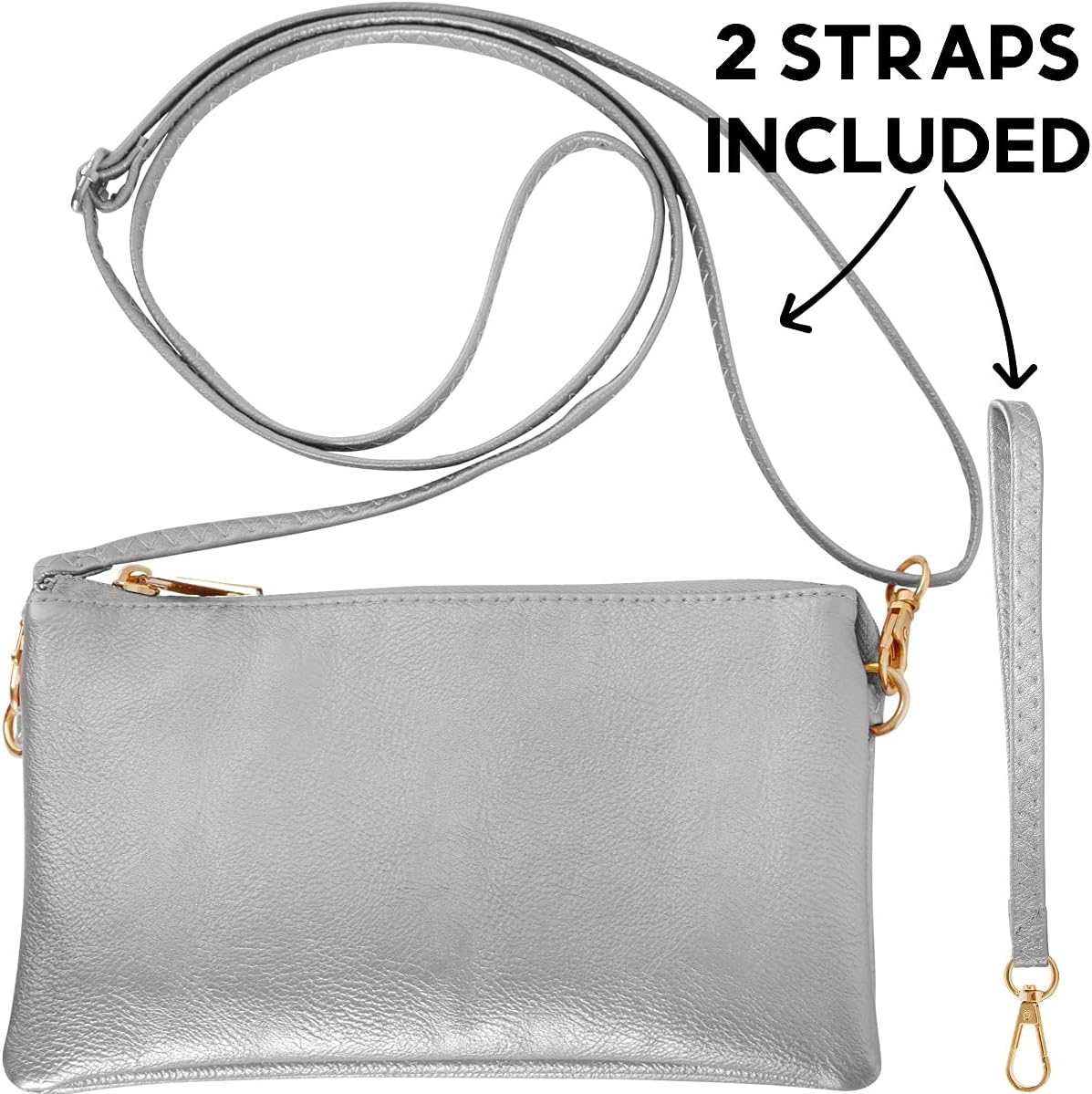 Humble Chic NY Vegan Leather Wristlet Purse for Women - Small Clutch Purse with Shoulder and Wrist Straps - Image 5