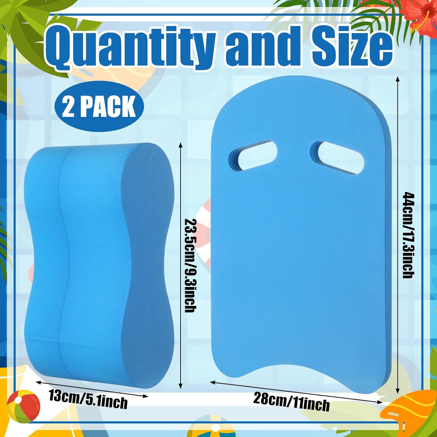 Outus 2 Pack Swimming Kickboard Pull Buoy Set Training Aid Float Leg Float Swimming Training Equipment Accessories for Adult Unisex Adult Beginners Water Exercise