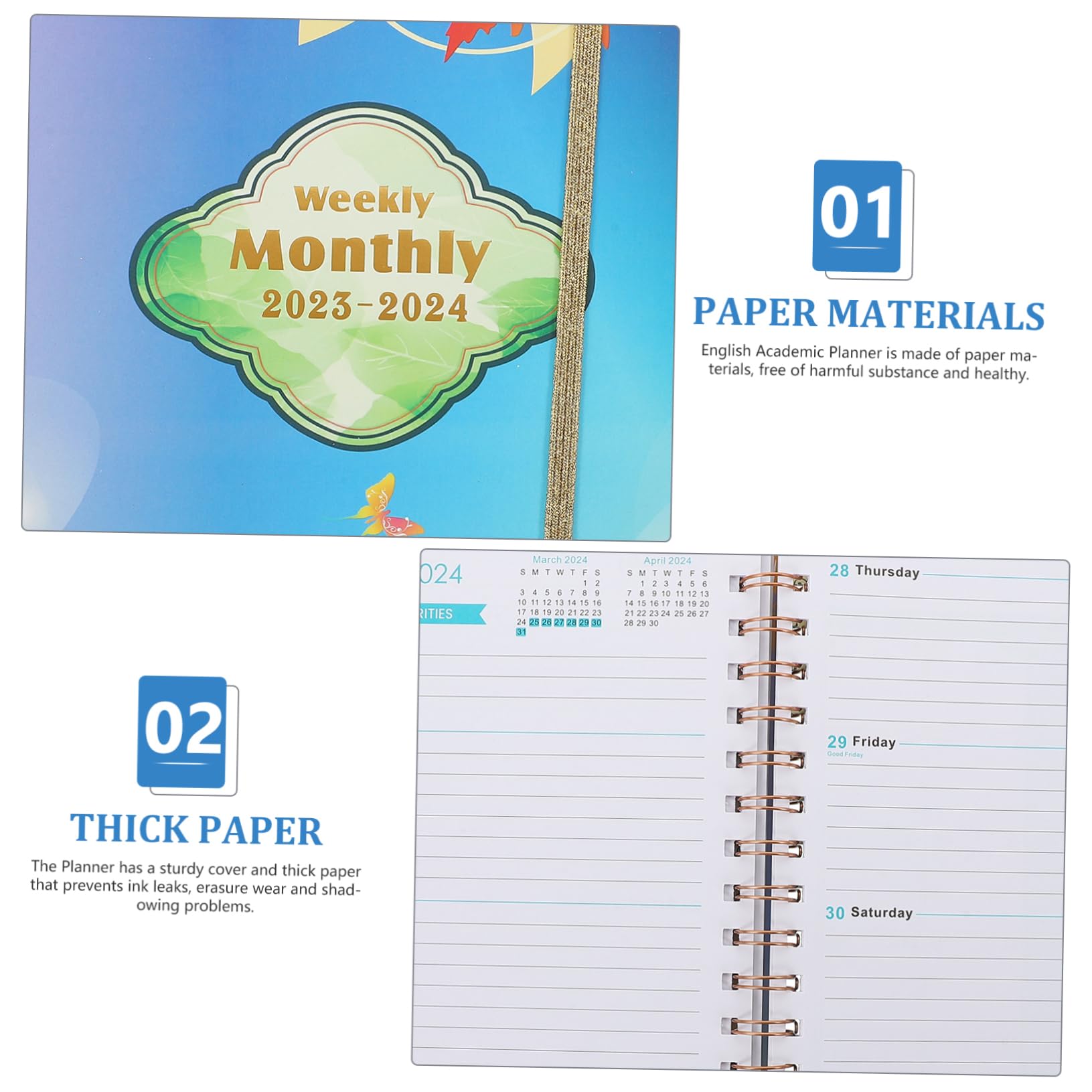 5 Pz Libro Agenda 2023 personal planner agenda ufficio agenda 2023 agenda giornaliera organizzatore di pianificatori domestici taccuino pianificatore giornaliero scrivere un libro