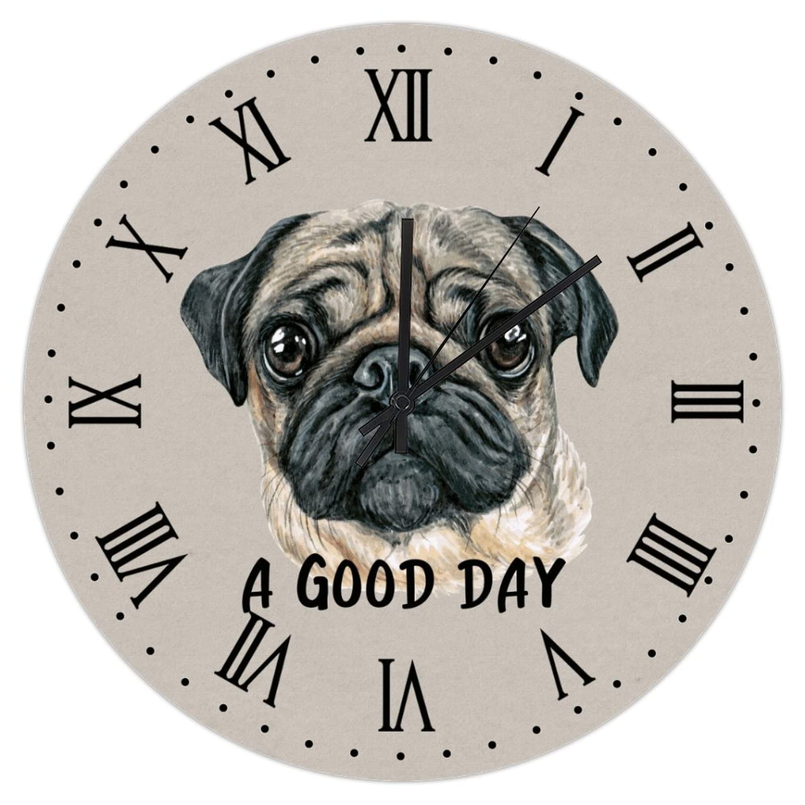 Horloge murale carlin grand cadran lisible de 38 cm pour la maison