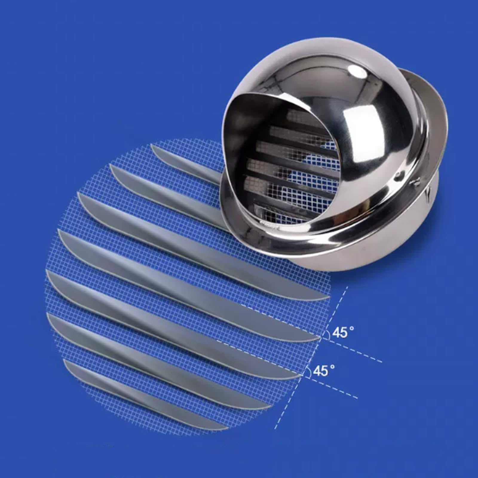 Tappo Di Sfiato Non Alimentato In Acciaio Inossidabile, Ventos Sul Tetto | Funzionamento Silenzioso,facile Da Installare,resistente Agli Agenti Atmosferici,for Ventilazione(190 mm/7.5 in)