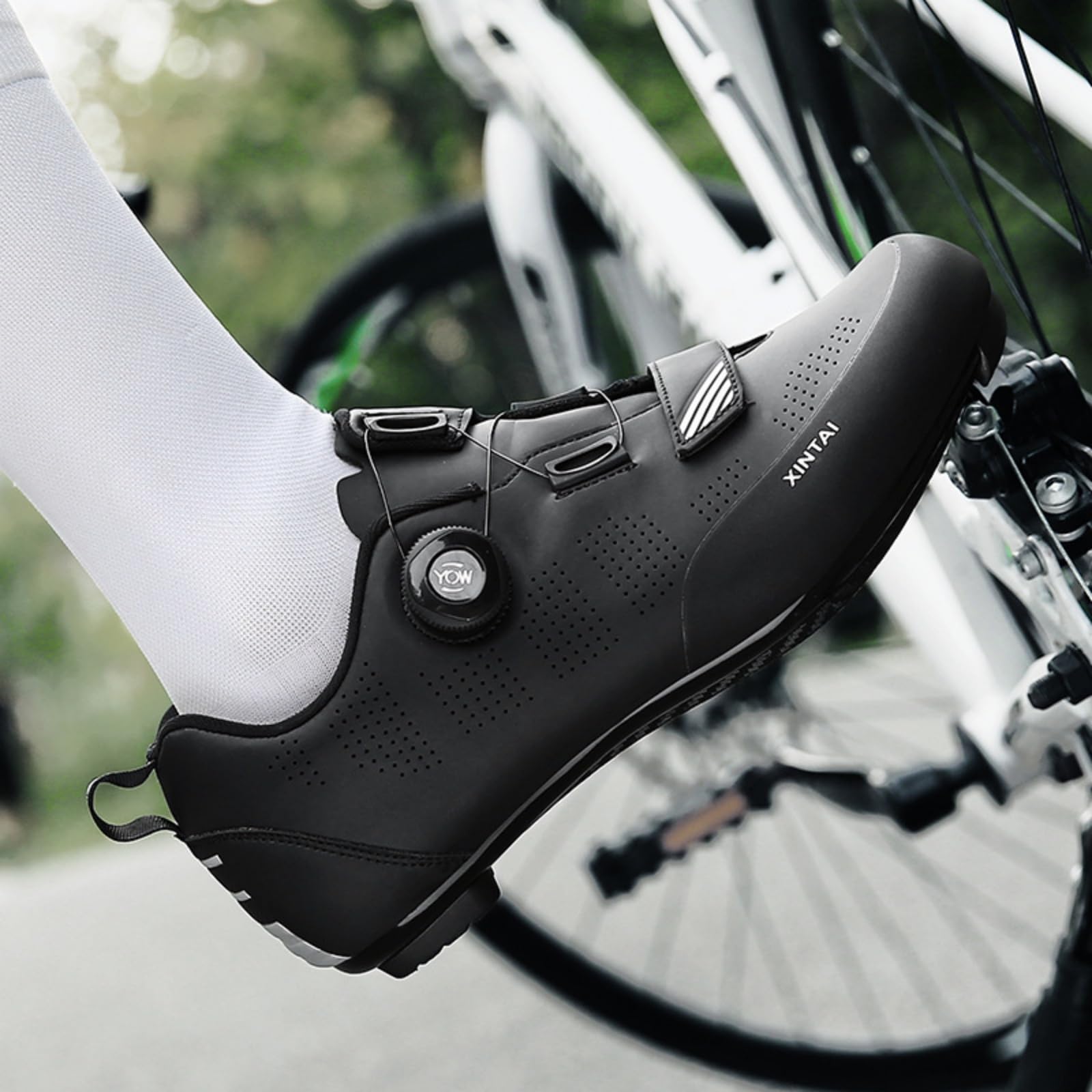 Mateju Zapatillas Ciclismo Carretera Hombre Mujer, 36-47 EU Zapatillas Bicicleta Carretera Hombre con Calas Respirables Antideslizantes para Deportes al Aire Libre