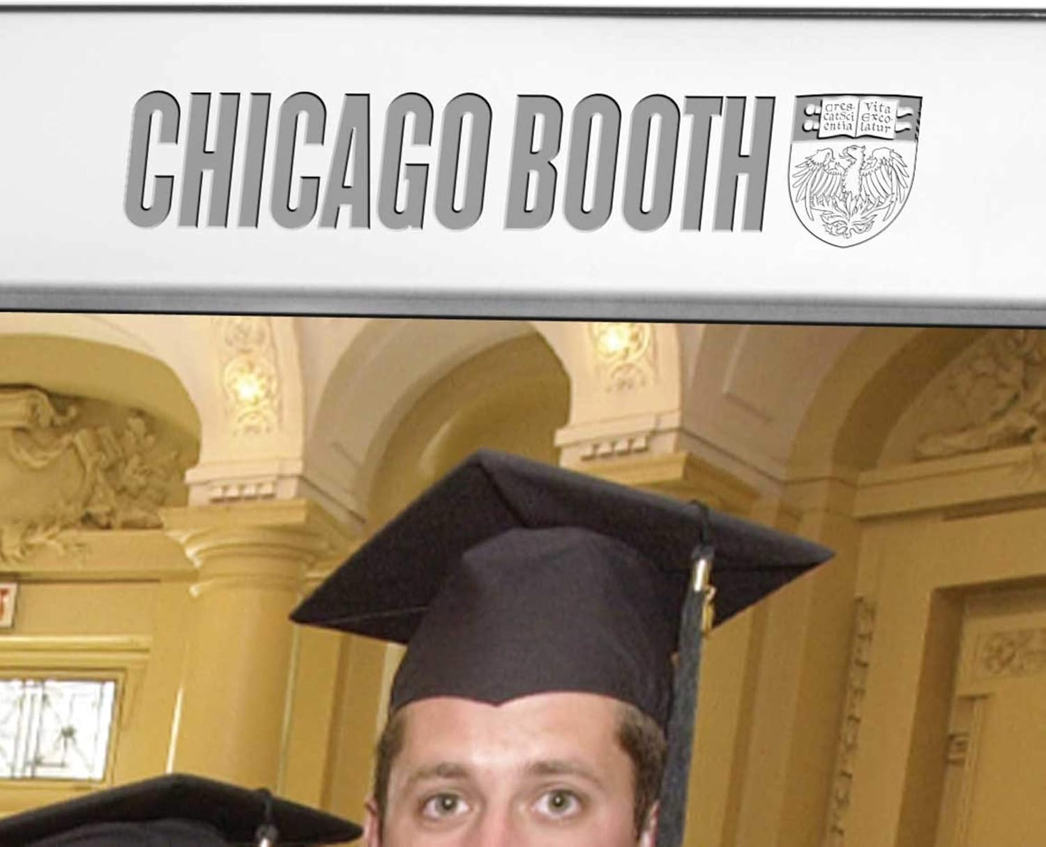 M. LA HART Chicago Booth Polished Pewter 8x10 Picture Frame