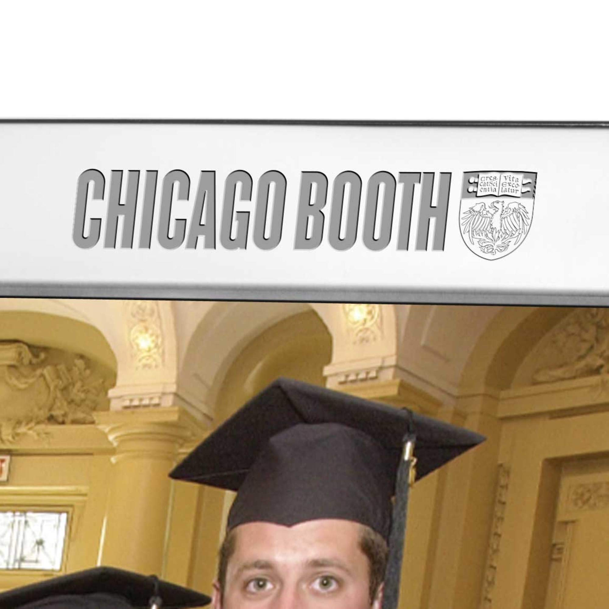 M. LA HART Chicago Booth Polished Pewter 8x10 Picture Frame