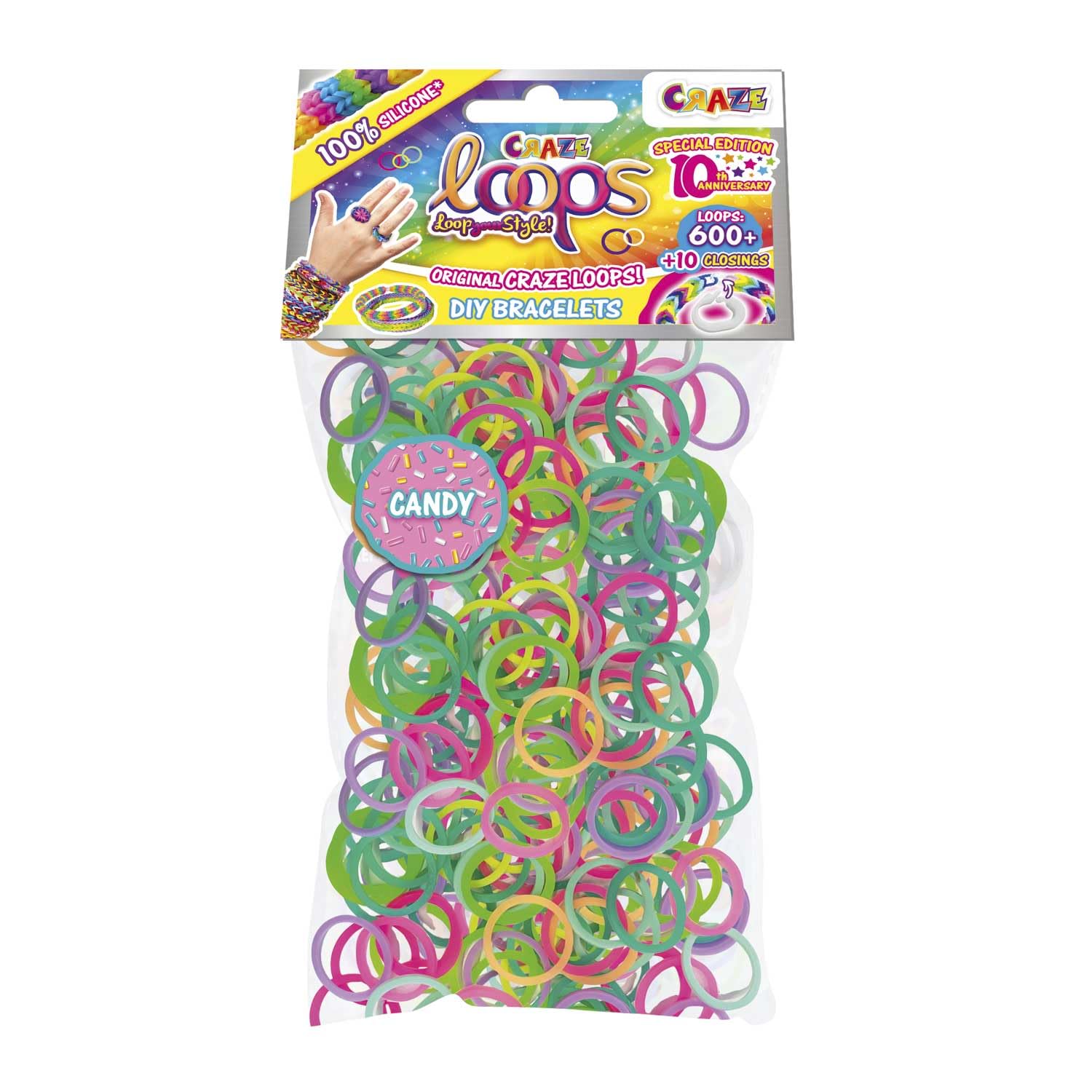 CRAZE LOOPS BAG 600 Confezione di ricarica per elastici a telaio con 600