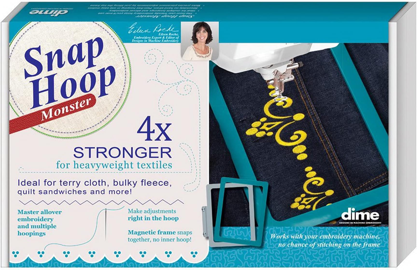 Monster Snap Hoop 6" x 10" LM8 BabyLock Brother Embroidery Machine SH00A8M Dream Weaver , Creator, Maker X Brother Duetta, Innov-is 4000 4000D 5000 6700 Quattro, Dream Machine