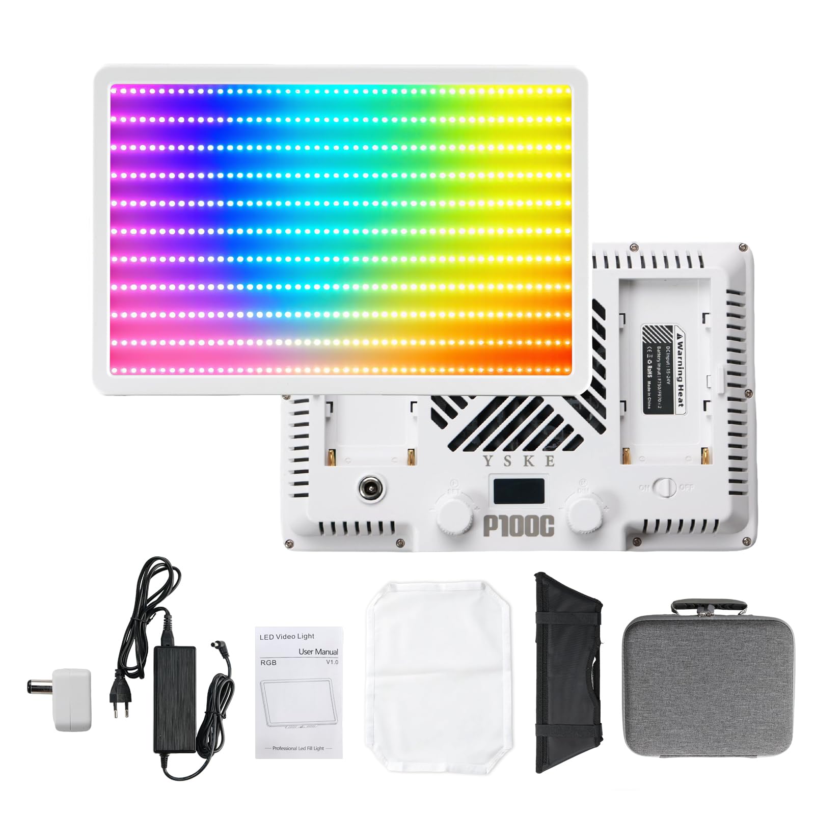 美品 100W RGB対応 カラー版 撮影ライト PL100 LEDライト Amazon | YSKE-100W RGB LED写真ライト&スタジオ照明
