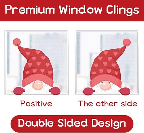 Miniatura 3 de GYGYL 9 hojas de 126 piezas de calcomanías para ventana del día de San Valentín para decoración de San Valentín, suministros de fiesta de boda,