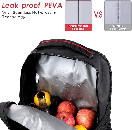 Miniatura 5 de OUTXE Bolsas de hielo para lonchera  Mochila enfriadora de 22 L con aislamiento térmico para portátil de 15.6 pulgadas, mochila de almuerzo para