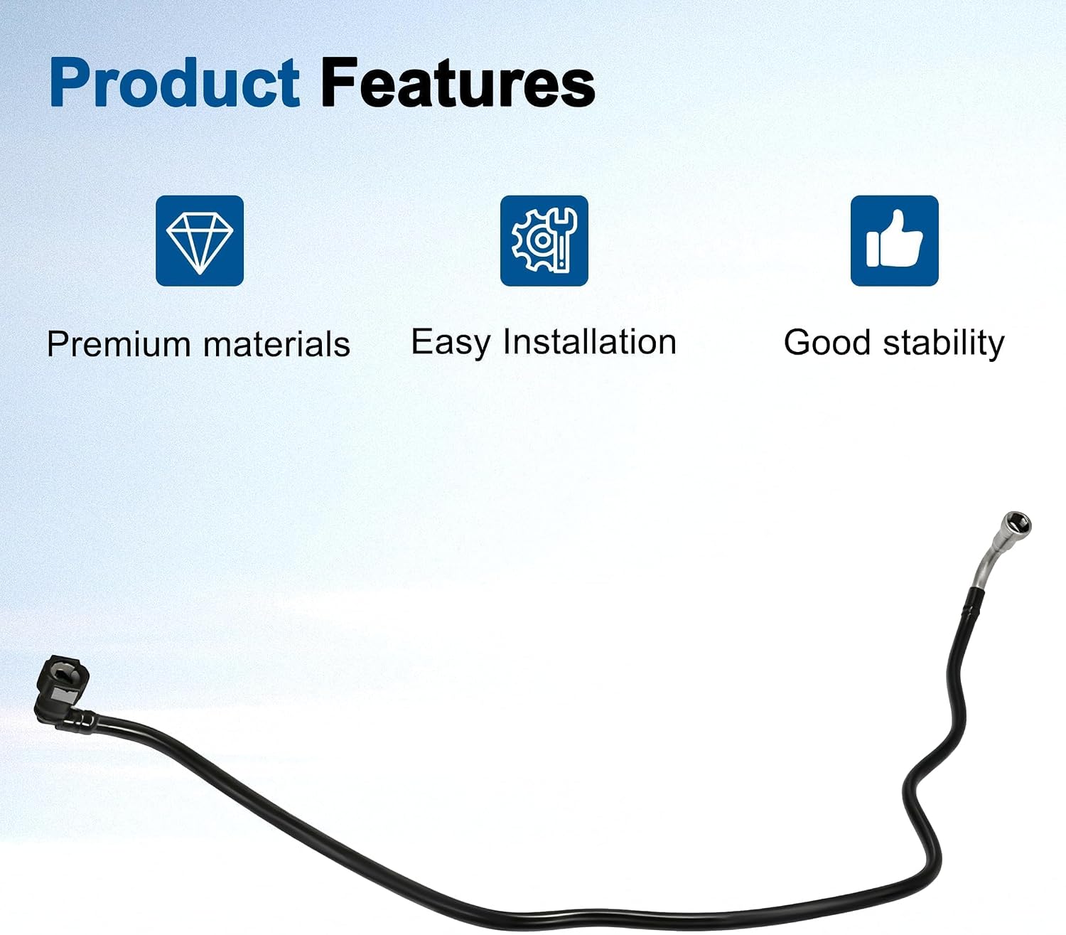 Rear Fuel Supply Line Compatible with Chevrolet Silverado 1500 for GMC Sierra 1500 2008-2018 Fuel Feed Hose Replace 904-018 84129526