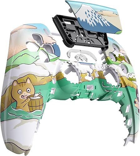 Miniatura 4 de eXtremeRate Hot Spring Kitties Touchpad Front Top Shell Compatible with ps5 Controller BDM-010 020 030 040 050, DIY Replacement Shell Custom Touch