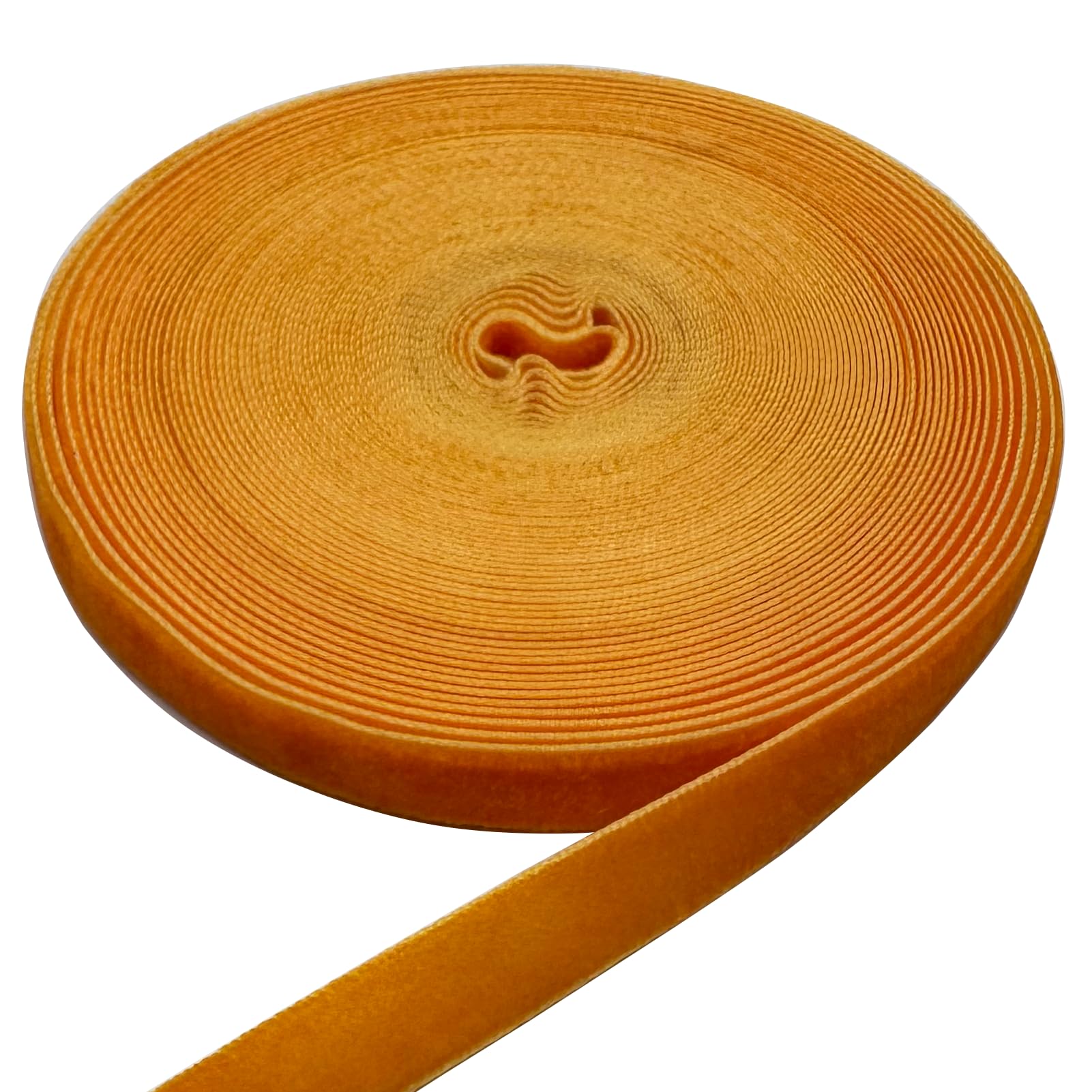 Szpula z aksamitnej wstążki, dostępna w wielu kolorach (pomarańczowa, 3/8")