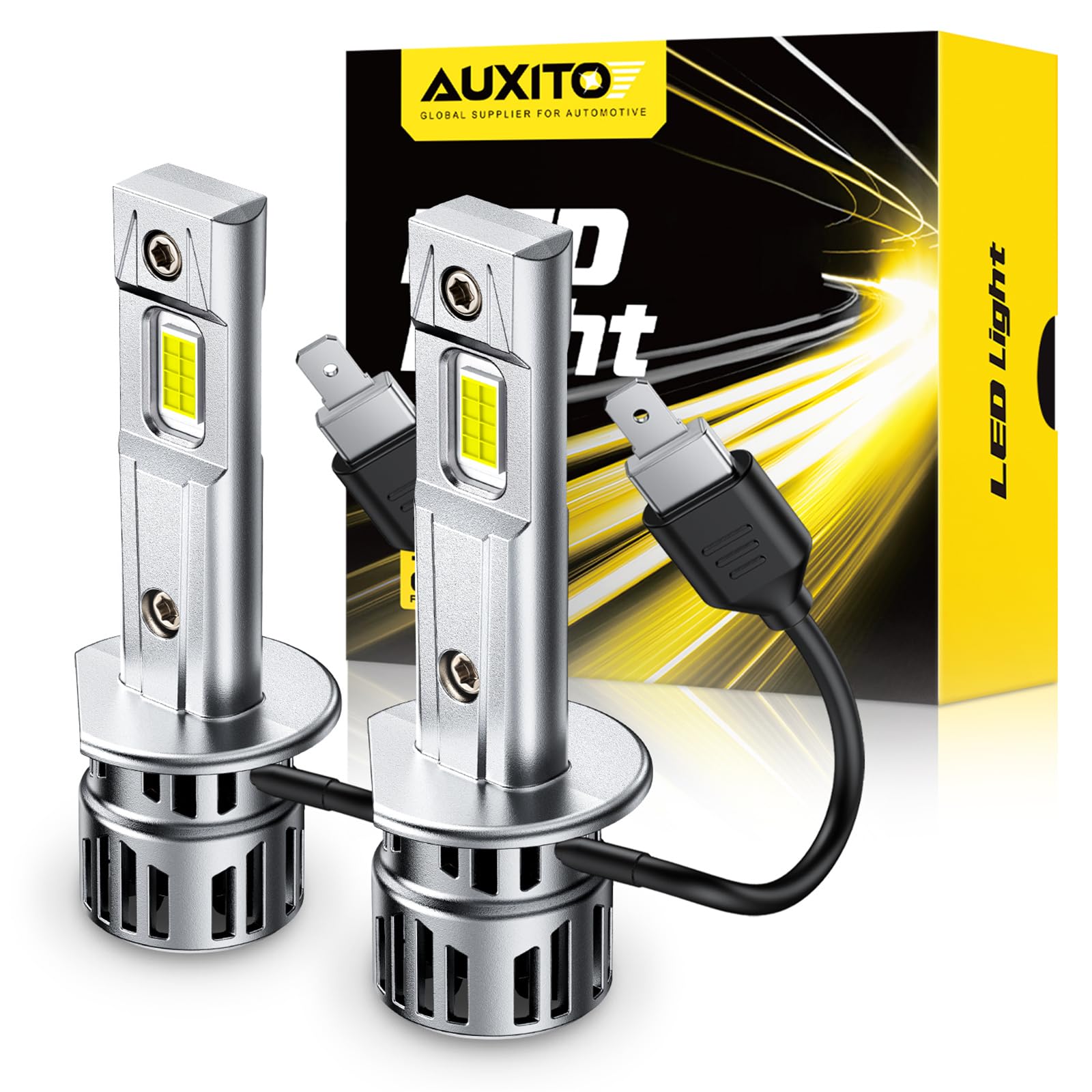 AUXITO H1 LED Light Bulbs 84,000LM 6500K White, Plug and Play,2PCS