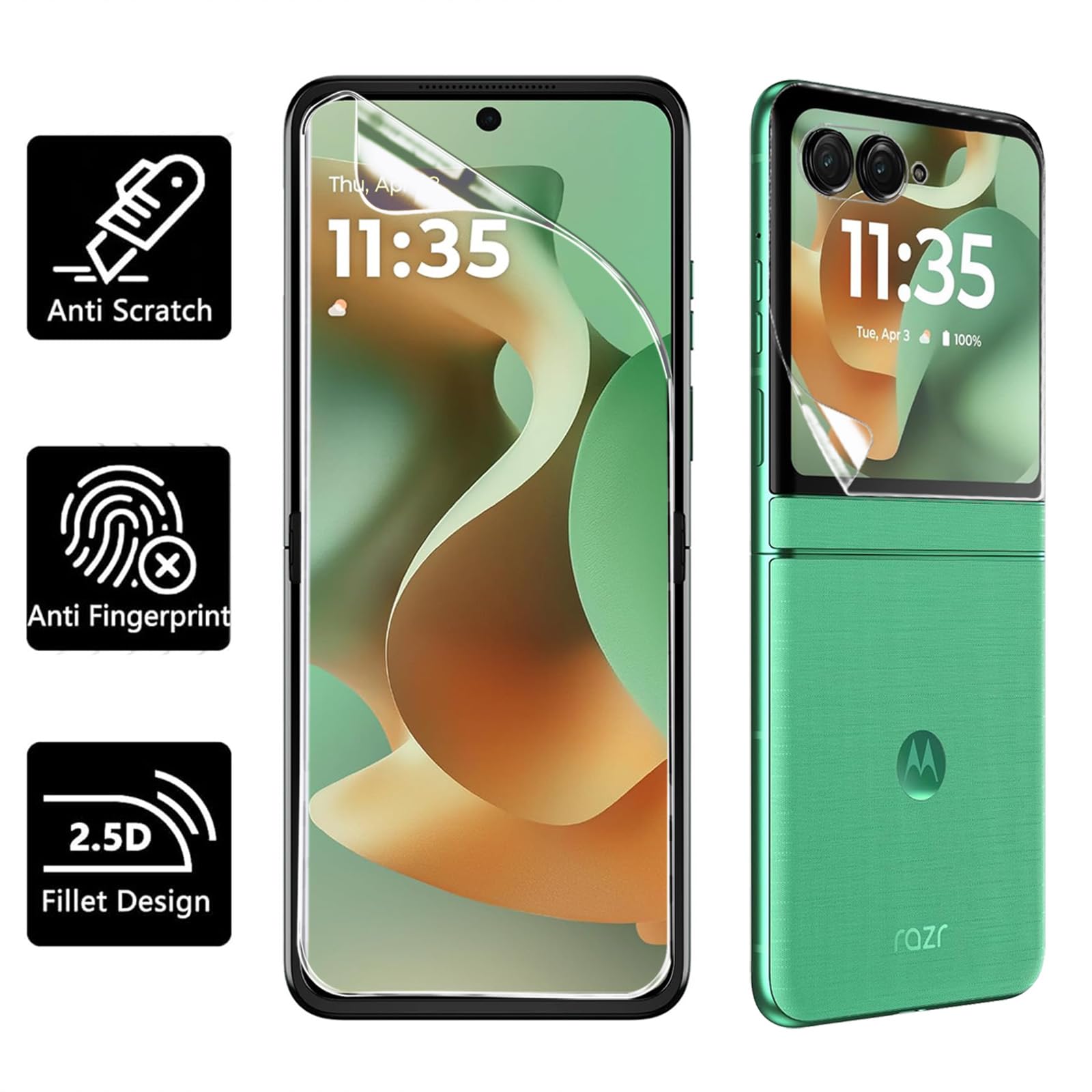 スクリーンプロテクター Motorola Amazon.com: Supershieldz (2 Pack) Designed for Motorola Razr