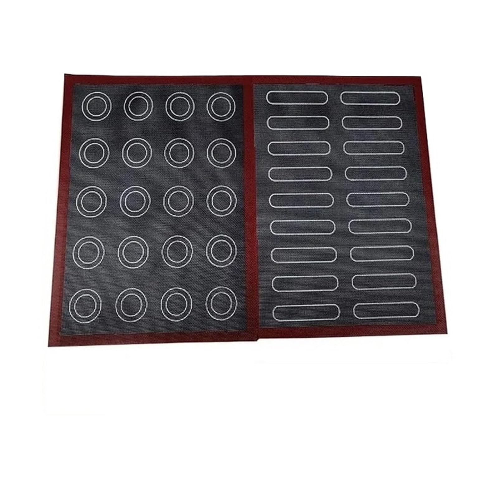 Tappetino in silicone per macaron Tappetino da forno in silicone perforato, teglia antiaderente bifacciale for Éclair e Macaron, for pane, biscotti, riutilizzabile, rivestimento for(Large 40x60cm)