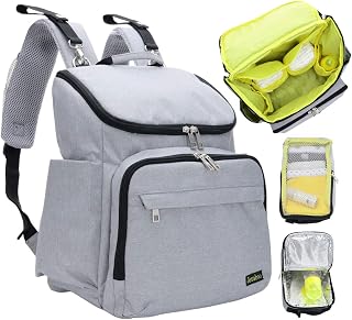 Diaper Backpack for Mom and Dad - Stylish Designer Diaper Bag for Women and Men, Boys and Girls - Baby Bookbag Includes Changing Pad, Large Roomy Pockets, Insulated Pouch - Great For Travel