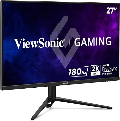 ViewSonic Omni VX2728J-2K - Monitor para juegos de 27 pulgadas, 1440p, 180 Hz, 0,5 ms IPS con FreeSync Premium, ergonomía avanzada, HDMI y