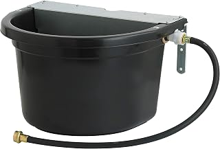 Little Giant 4 Gallon Automatic Livestock Waterer - Float Controlled, Heavy Duty, Hose Connected, Made in USA - Black