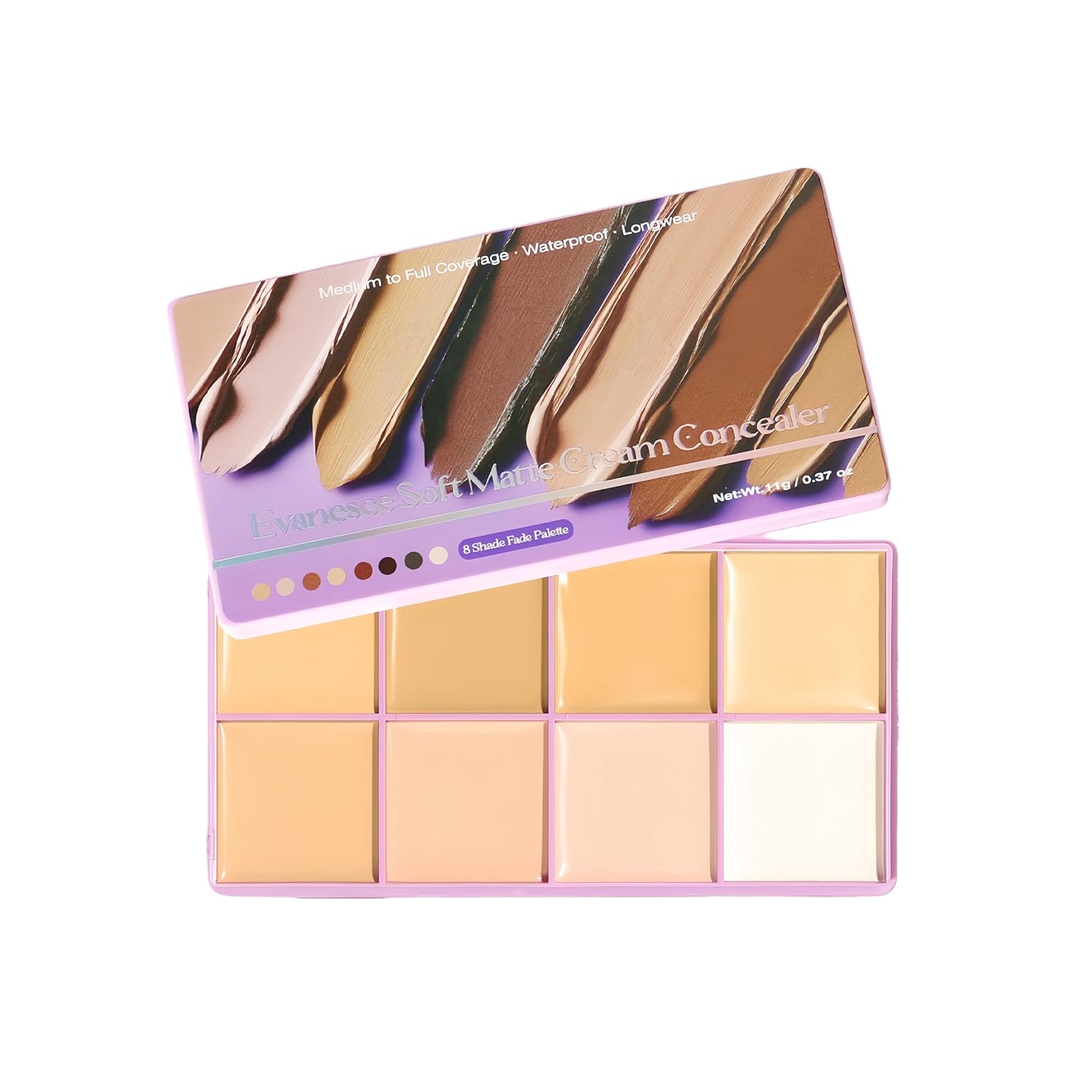 Instant Flawless Coverage Concealer — One-Tap Smoothing for Picture-Perfect Skin, 8 Colors Concealers Full Coverage Cream Contour Palette for Dark Circles, Fine Lines, Redness & Blemishes (Light)