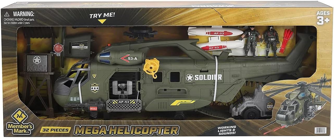 Member's Mark Soldier Force Playset - Mega Helicopter