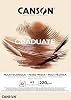 Canson Graduate Mixed Media 200gsm A3 Paper, Double Sided: Grained And Smooth, Pad Glued Short Side, 30 Natural Sheets, Ideal for Student Artists