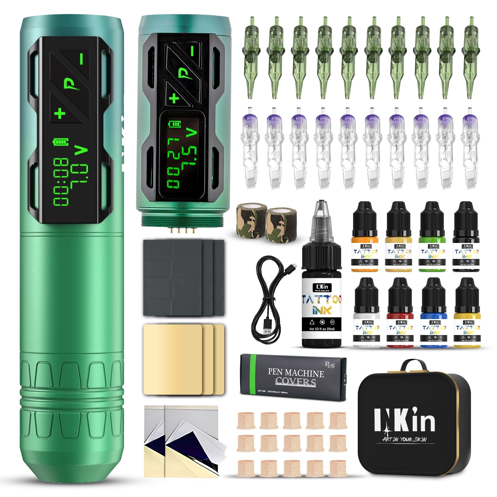 inkin tattoo machine con 40 stroke e 36 agoneedle kit