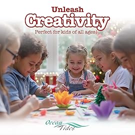 Ocean Tides 300 Sheets (20 x 30 Inches) Christmas Wrapping Paper - Gift Wrapping Tissue Paper Bulk for Crafts, Birthdays, & Holidays - Colored Tissue Papers for Gift Bags & Decorations, Assorted