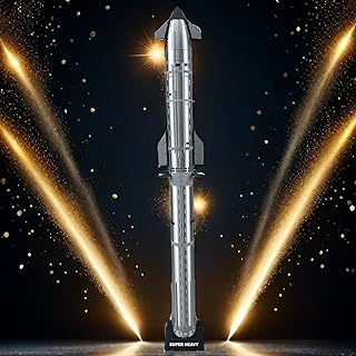 Generic SpaceX Starship Rocket Model Set NASA Gift - Dragon Ship Heavy Falcon 9 Booster, 3D Printing, Desktop Decorations, Aerospace Collectibles, Gifts for Kids Adult Space Lovers, Black, White