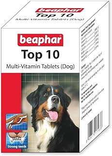 Beaphar Top 10 Multi-Vitamin Tablets for Dogs | 60 Tablets | Improves Overall Vitality and Internal Strength