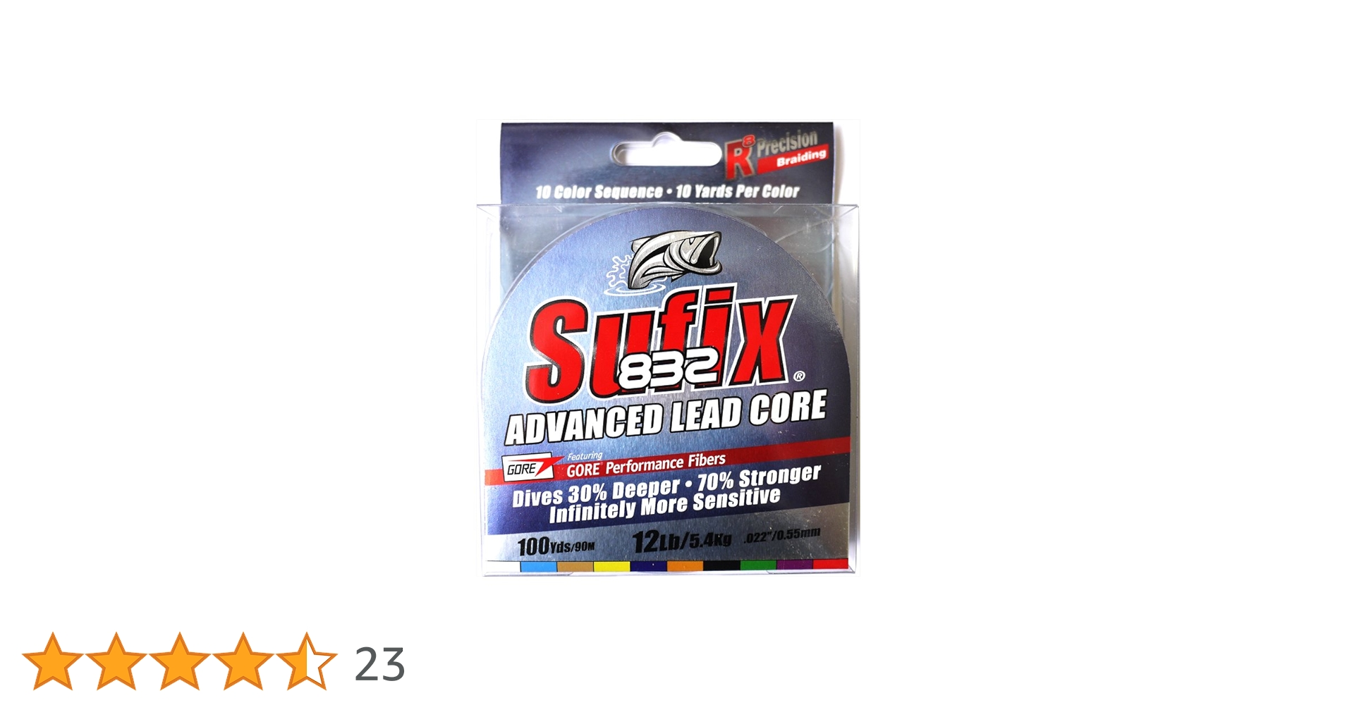 12lb Sufix サフィックス 832 アドバンスドレッドコア100Yrd Sufix 832 Advanced Lead Core Line | FishUSA