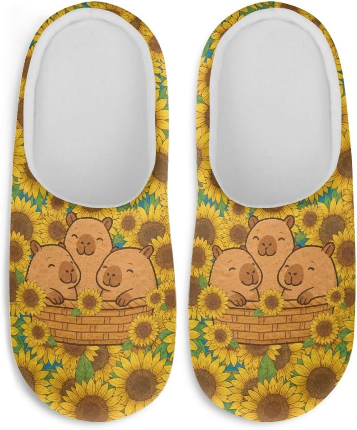 UNICEU 3 Pairs Spa Slippers for Women Soft Reusable House Slippers Closed Toe Washable Shoes for Hotel Travel Home
