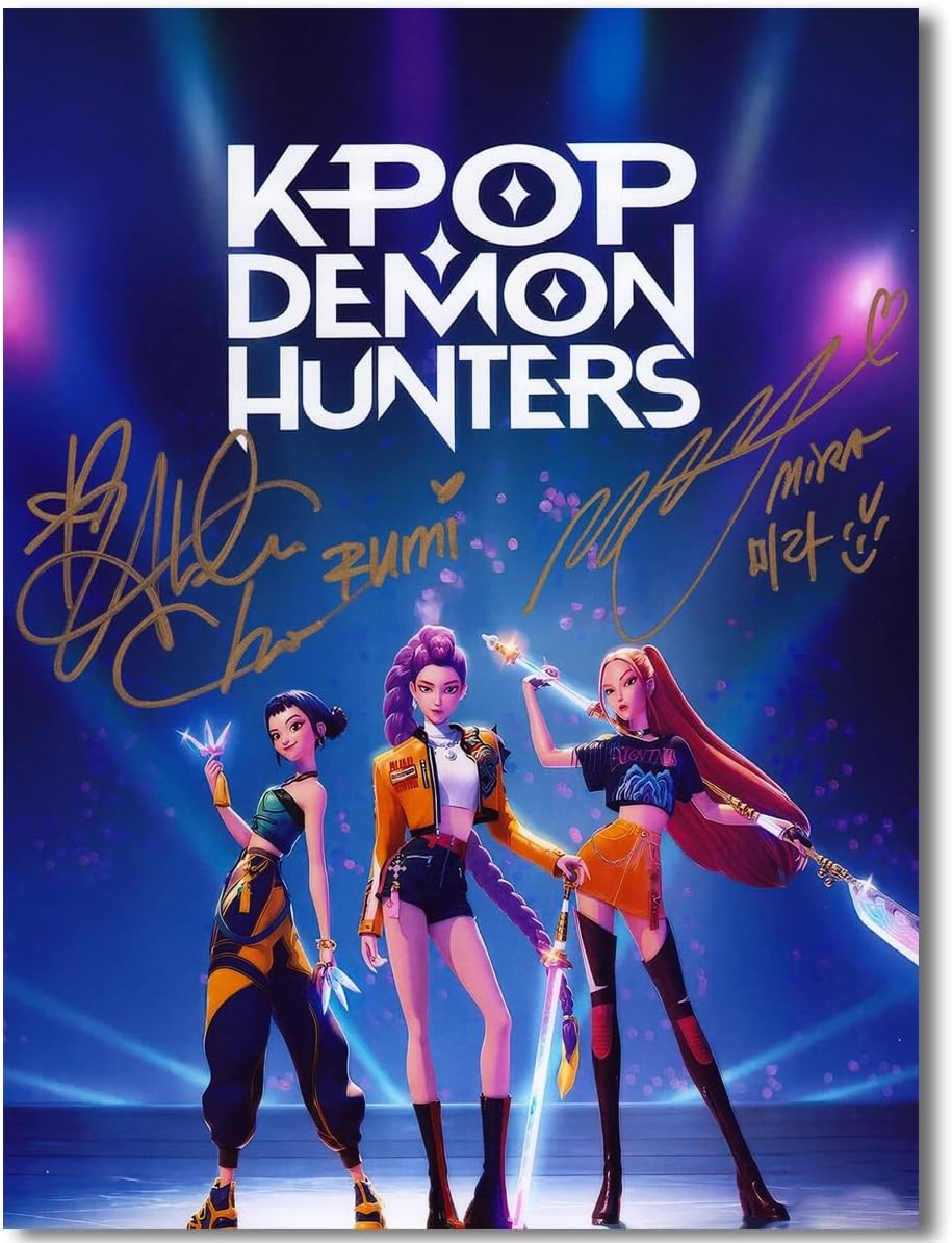 Demon Anime Hunters Movie Poster For Fans Kids Room Bedroom Wall Decor-Demon Anime Hunters Movie Posters Canvas Prints Picture For Teen Boy Girls Gifts